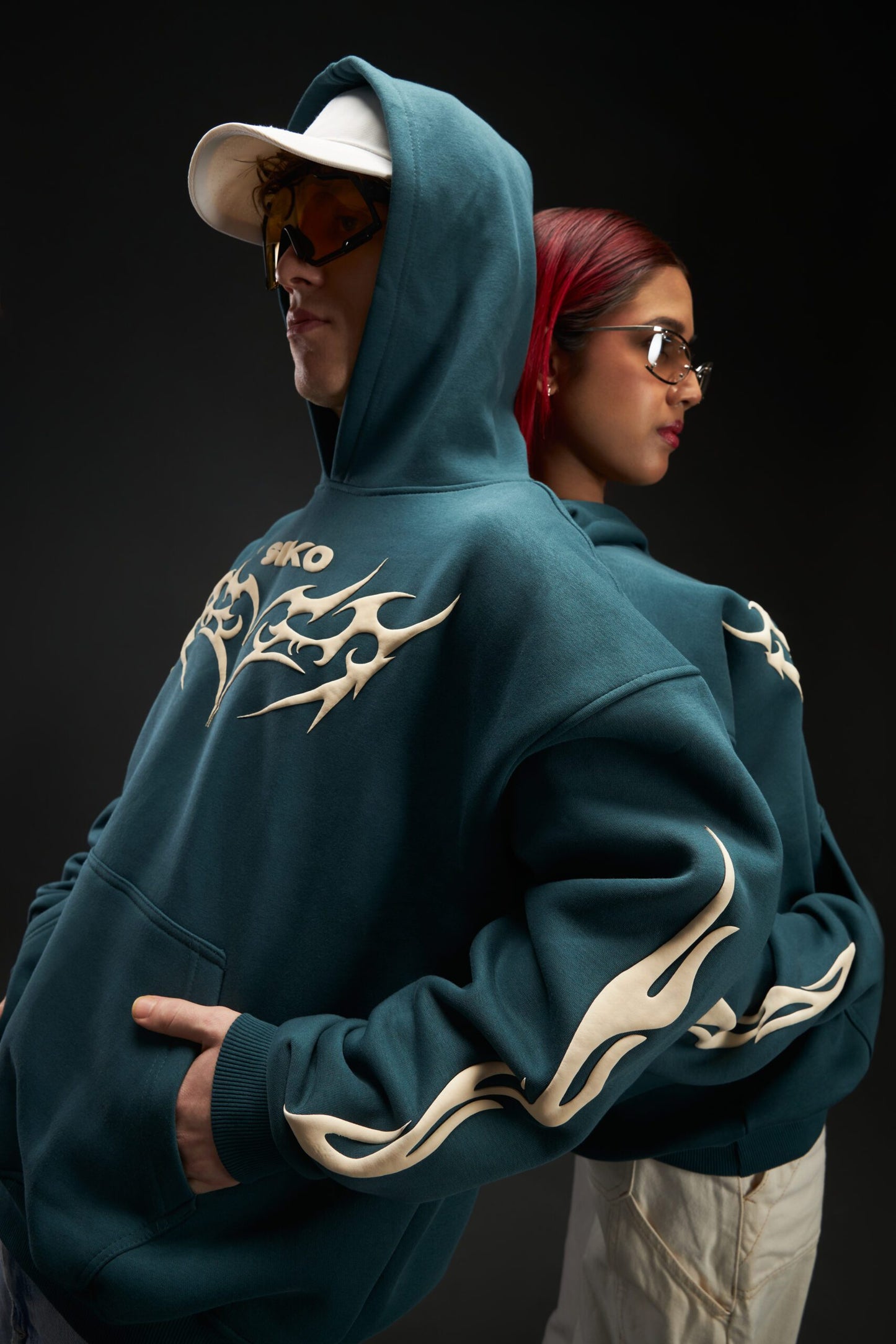 GREEN SIKO OVERSIZED HOODIE
