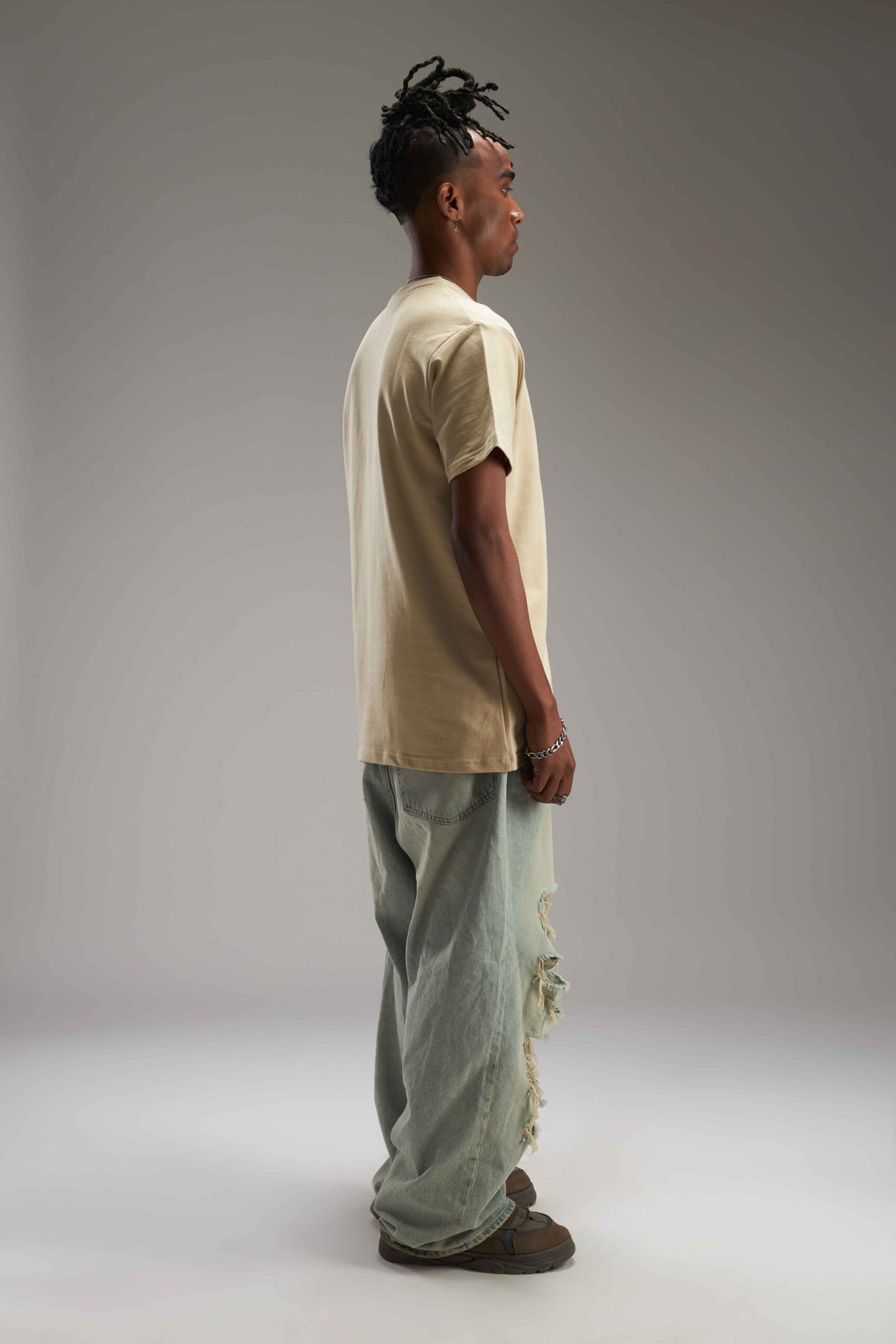 BEIGE BASIC REGULAR FIT TEE