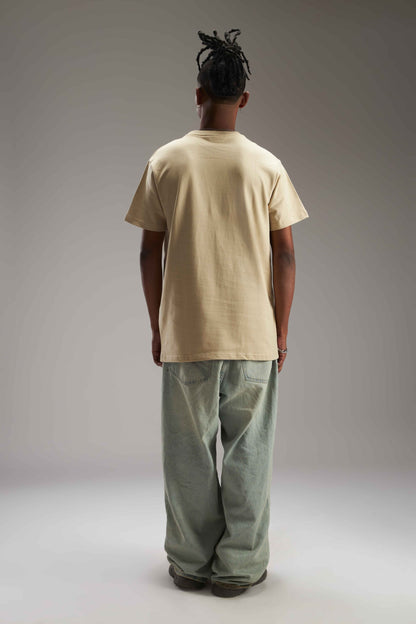 BEIGE BASIC REGULAR FIT TEE